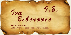 Iva Biberović vizit kartica